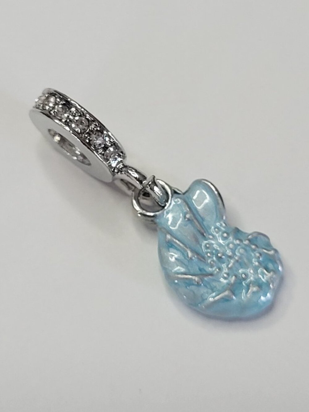 NWT For Pandora Charm Bracelets Blue Enameled Silver Nautilus Sea Shell Dangle - Picture 4 of 5